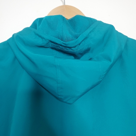 Under Armour Mens Windbreaker Size Large Teal Hooded Rain Jacket Outdoor Hiking - Picture 9 of 12